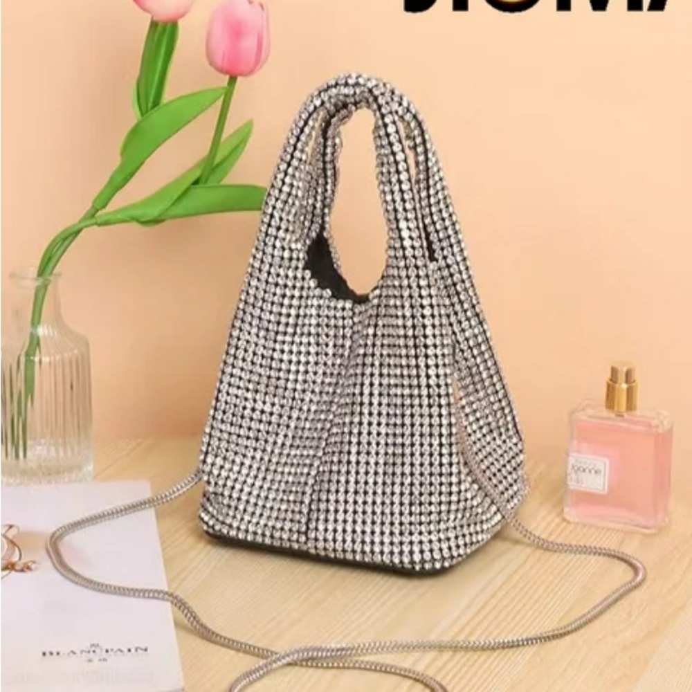 Catherine Malandrino Silver Rhinestone Mini Bag